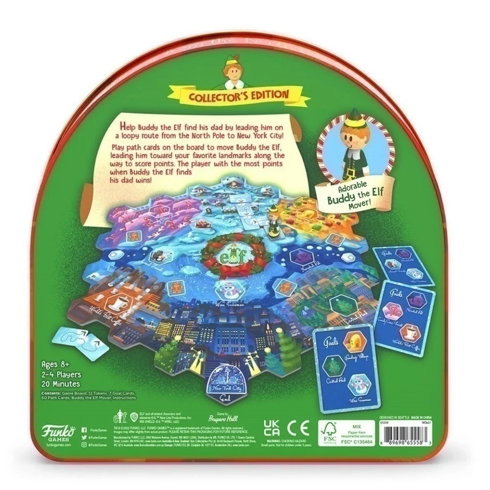🆕 Elf Journey from the North Pole Game - Collector's Edition Tin and Game